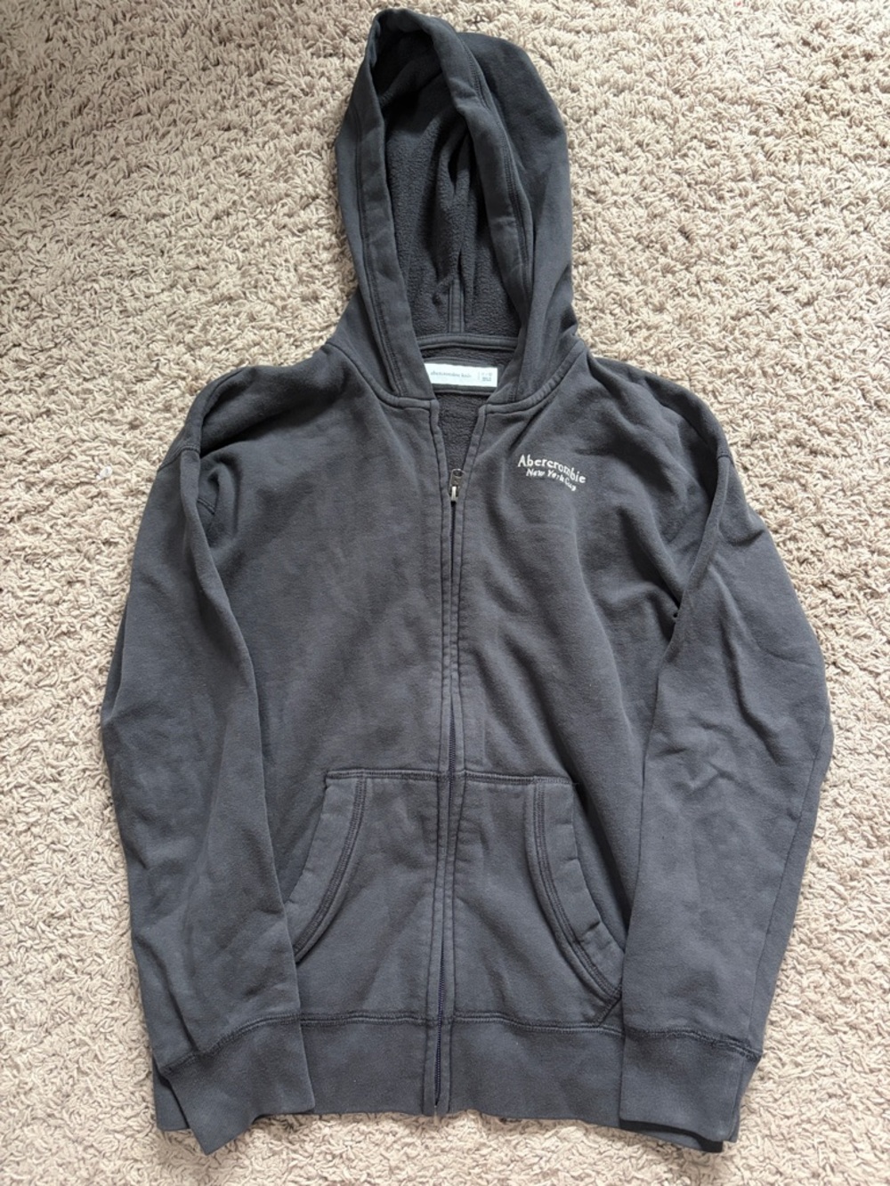 Abercrombie & Fitch Dark Charcoal Hooded Zip Sweatshirt